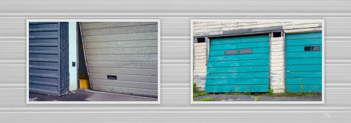 Crooked Aluminum Garage Door Repair in Boca Raton, Florida